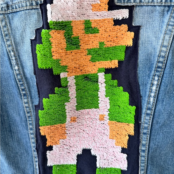 Mario/Nintendo Denim jacket with interchangeable sequins - Picture 7 of 7